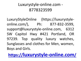 Luxurystyle-online.com - support@luxurystyle-online.com