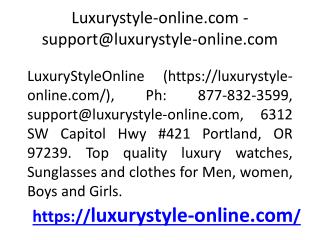 Luxurystyle-online.com - support@luxurystyle-online.com