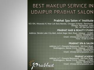 Best Makeup Service in Udaipur Prabhat Salon