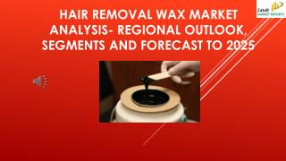 Hair Removal Waket Analysis- Regional Ox Marutlook, Segments And Forecast To 2025