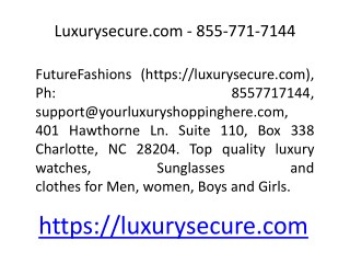 Luxurysecure.com - 401 Hawthorne Ln. Suite 110, Box 338 Charlotte, NC 28204