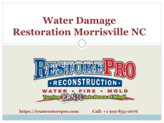 Water Damage Restoration Morrisville NC