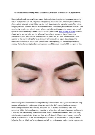 microblading aftercare