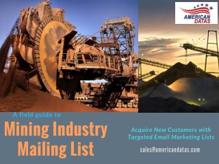 Mining Industry Mailing List | Mining Companies Database