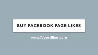 Buy Facebook Page Likes