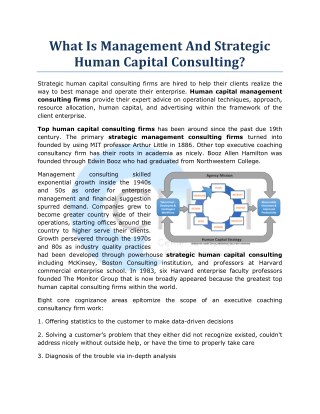 What Is Management And Strategic Human Capital Consulting?