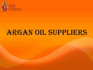 Argan Oil Suppliers