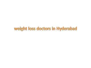 weight loss treatment centers in hyderabad india