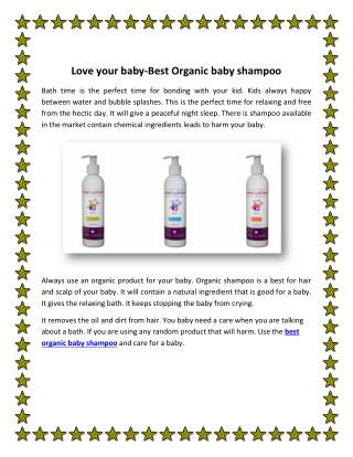 Best Organic Baby Lotion