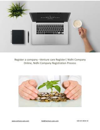 Register a company â€“Venture care Register| Nidhi Company Online, Nidhi Company Registration Process