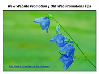 DM Web Promotions Tips