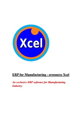 ERP Software for Manufacturing Industry