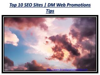 Top 15 Most Popular SEO Websites | DM Web Promotions Tips