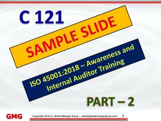 PPT Presentation - ISO 45001:2018 Auditor Training