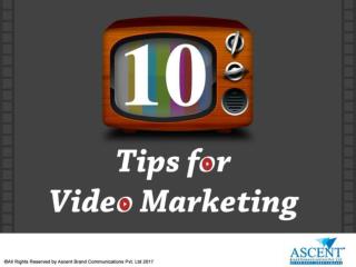 10 Tips for Video Marketing