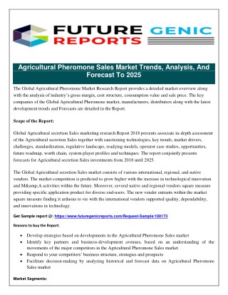 Agricultural Pheromone Sales Market Analysis based on Agricultural and Commercial Applications 2018