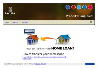 home loan transfer charges