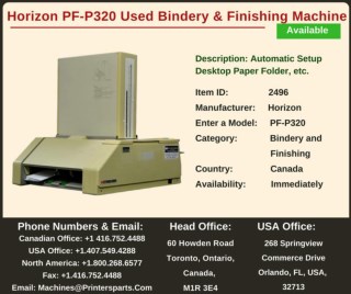 Buy Used Horizon PF-P320 Bindery and Finishing Machine