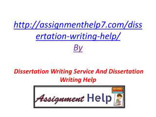 Dissertation Writing Service And Dissertation Writing Help