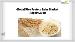 Global Rice Protein Sales Market Report 2018