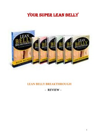 Lean Belly Breakthrough