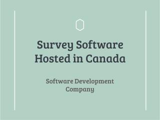 Canadian Based Survey Tools
