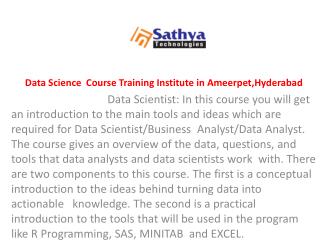 Data science training in USA