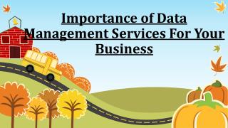 Data management Services Importance