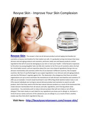 Revyve Skin - Quickly Remove Aging signs