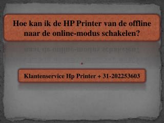 Hoe kan ik de HP Printer van de offline naar de online-modus schakelen?