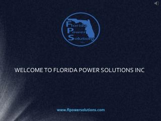 Generators for Residential Used provide by Florida Power Solution Inc.