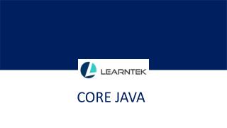 Core java Online Training