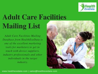 Adult Care Facilities Mailing List | Adult Care Facilities Email Database