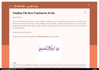 Finding The Best Tourism in Al Ain