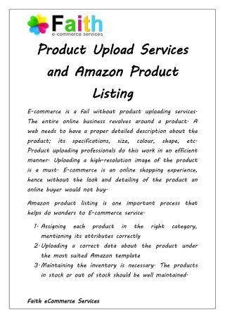 Why Product Upload Services Are Important