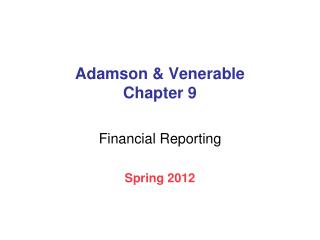 Adamson & Venerable Chapter 9
