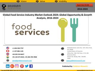 Global Food Service Industry Trends Analysis, Market Overview, Size, Research And Forecast 2016-2024