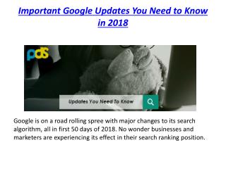 Important Google Updates You Need to Know in 2018