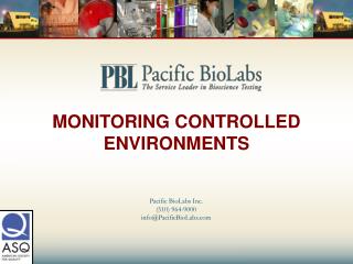 MONITORING CONTROLLED ENVIRONMENTS