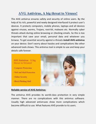 AVG Antivirus - A big threat to Viruses!