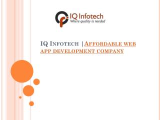 IQ Infotech |Affordable web app development company