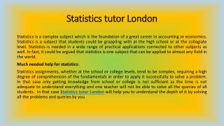 Reliable Help For Statistics Homework