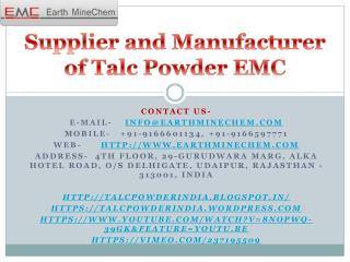 Supplier and Manufacturer of Talc Powder EMC