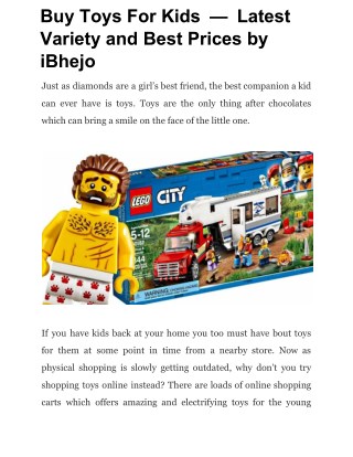 Buy Toys For Kidsâ€Šâ€”â€ŠLatest Variety and Best Prices by iBhejo