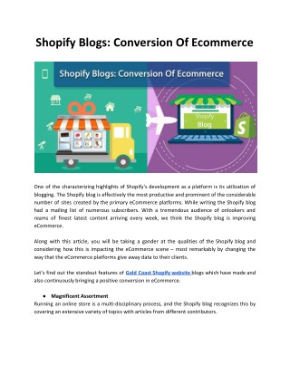 Know How Shopify Blogs affects eCommerce