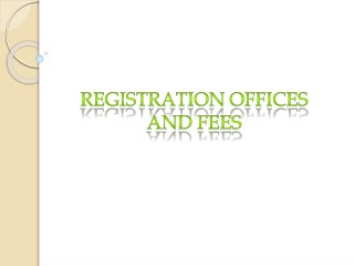 Registration Offices and Fees â€“ Business Registration