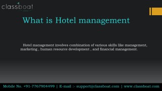 Best hotel management courses in pune