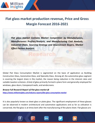 flat glass industry manufacturers analysis forecast 2021 by revenue margin