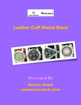 Leather Cuff Watch Band