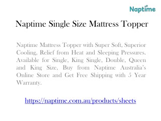 Naptime Foam Mattress Topper Double